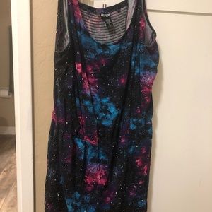 Galaxy print size 3 romper from hot topic